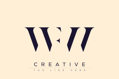 WFW soyut harf logosu tasarımı. Bu logo üç soyut harf tarafından tasarlanmıştır..