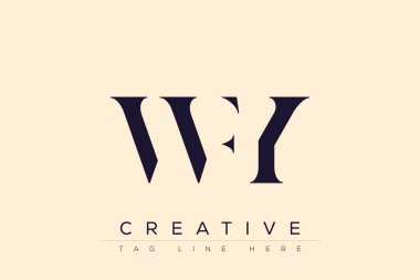 WFY soyut harf logosu tasarımı. Bu logo üç soyut harf tarafından tasarlanmıştır..