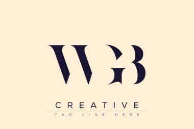 WGB soyut harf logosu tasarımı. Bu logo üç soyut harf tarafından tasarlanmıştır..