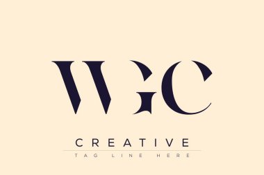 WGC soyut harf logosu tasarımı. Bu logo üç soyut harf tarafından tasarlanmıştır..