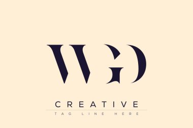 WGD soyut harf logosu tasarımı. Bu logo üç soyut harf tarafından tasarlanmıştır..