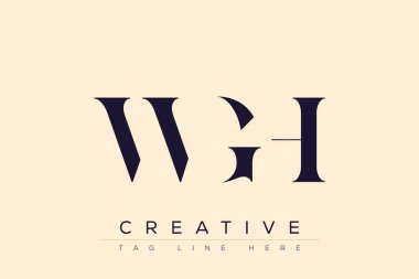 WGH soyut harf logosu tasarımı. Bu logo üç soyut harf tarafından tasarlanmıştır..