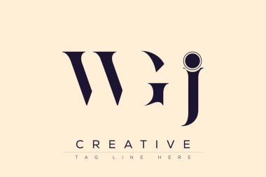 WGJ soyut harf logosu tasarımı. Bu logo üç soyut harf tarafından tasarlanmıştır..
