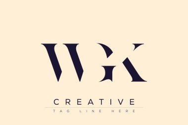 WGK soyut harf logosu tasarımı. Bu logo üç soyut harf tarafından tasarlanmıştır..