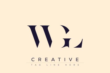 WGL soyut harf logosu tasarımı. Bu logo üç soyut harf tarafından tasarlanmıştır..