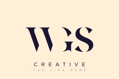 WGS soyut harf logosu tasarımı. Bu logo üç soyut harf tarafından tasarlanmıştır..