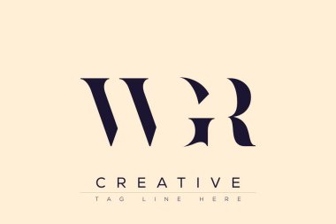 WGR soyut harf logosu tasarımı. Bu logo üç soyut harf tarafından tasarlanmıştır..