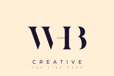 WHB soyut harf logosu tasarımı. Bu logo üç soyut harf tarafından tasarlanmıştır..