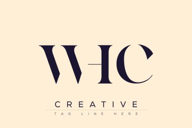 WHC soyut harf logosu tasarımı. Bu logo üç soyut harf tarafından tasarlanmıştır..