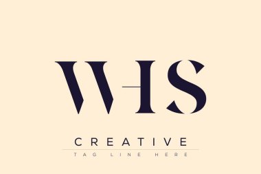 WHS soyut harf logosu tasarımı. Bu logo üç soyut harf tarafından tasarlanmıştır..