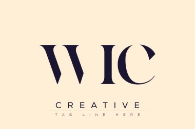 WIC soyut harf logosu tasarımı. Bu logo üç soyut harf tarafından tasarlanmıştır..