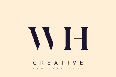 WIH soyut harf logosu tasarımı. Bu logo üç soyut harf tarafından tasarlanmıştır..