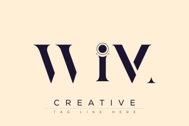 WIM soyut harf logosu tasarımı. Bu logo üç soyut harf tarafından tasarlanmıştır..