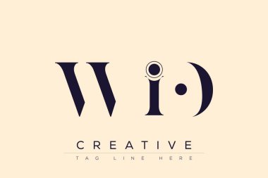 WIO soyut harf logo tasarımı. Bu logo üç soyut harf tarafından tasarlanmıştır..