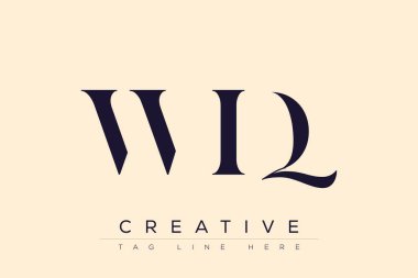 WIQ soyut harf logosu tasarımı. Bu logo üç soyut harf tarafından tasarlanmıştır..