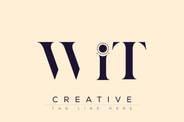 WIT soyut harf logosu tasarımı. Bu logo üç soyut harf tarafından tasarlanmıştır..