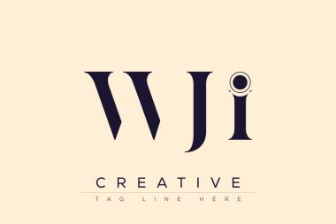 WJI soyut harf logosu tasarımı. Bu logo üç soyut harf tarafından tasarlanmıştır..