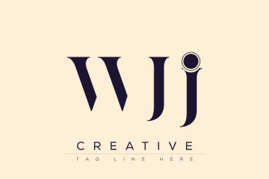 WJJ soyut harf logosu tasarımı. Bu logo üç soyut harf tarafından tasarlanmıştır..