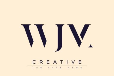 WJM soyut harf logosu tasarımı. Bu logo üç soyut harf tarafından tasarlanmıştır..