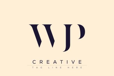 WJP soyut harf logosu tasarımı. Bu logo üç soyut harf tarafından tasarlanmıştır..