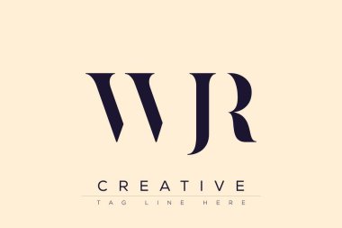 WJR soyut harf logosu tasarımı. Bu logo üç soyut harf tarafından tasarlanmıştır..
