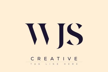 WJS soyut harf logosu tasarımı. Bu logo üç soyut harf tarafından tasarlanmıştır..