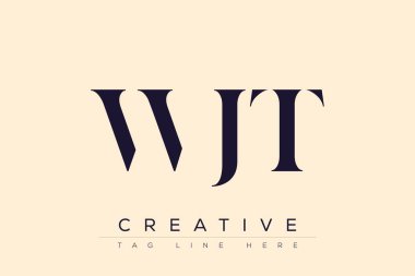 WJT soyut harf logosu tasarımı. Bu logo üç soyut harf tarafından tasarlanmıştır..