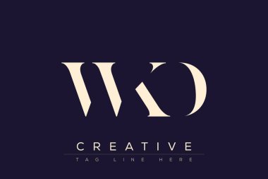 WKD soyut harf logosu tasarımı. Bu logo üç soyut harf tarafından tasarlanmıştır..