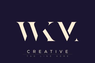 WKM soyut harf logosu tasarımı. Bu logo üç soyut harf tarafından tasarlanmıştır..