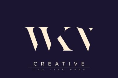 WKN soyut harf logosu tasarımı. Bu logo üç soyut harf tarafından tasarlanmıştır..