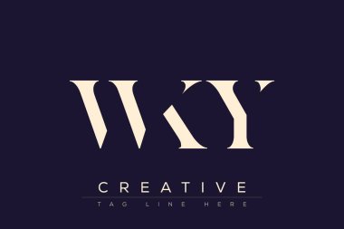 WKY soyut harf logosu tasarımı. Bu logo üç soyut harf tarafından tasarlanmıştır..