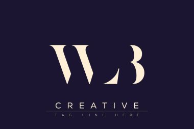WLB soyut harf logosu tasarımı. Bu logo üç soyut harf tarafından tasarlanmıştır..