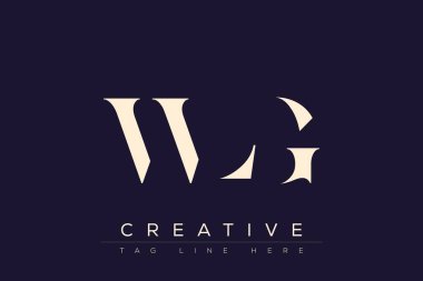WLG soyut harf logosu tasarımı. Bu logo üç soyut harf tarafından tasarlanmıştır..