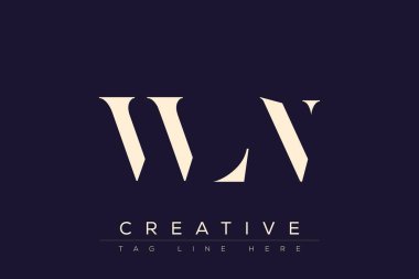 WLN soyut harf logosu tasarımı. Bu logo üç soyut harf tarafından tasarlanmıştır..
