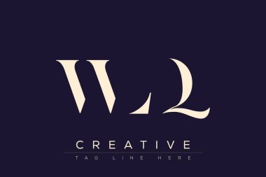 WLQ soyut harf logosu tasarımı. Bu logo üç soyut harf tarafından tasarlanmıştır..