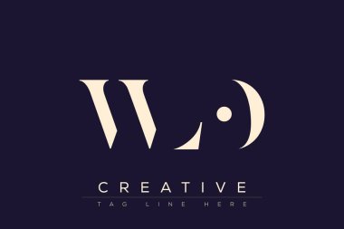 WLO soyut harf logosu tasarımı. Bu logo üç soyut harf tarafından tasarlanmıştır..