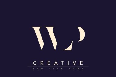 WLP soyut harf logosu tasarımı. Bu logo üç soyut harf tarafından tasarlanmıştır..