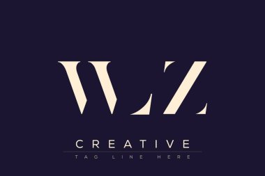 WLZ soyut harf logosu tasarımı. Bu logo üç soyut harf tarafından tasarlanmıştır..
