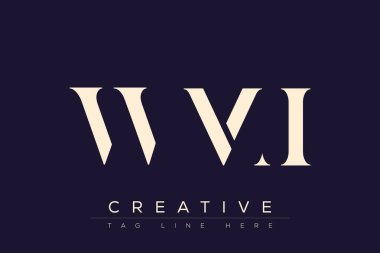 WMI soyut harf logosu tasarımı. Bu logo üç soyut harf tarafından tasarlanmıştır..