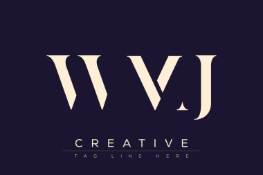 WMJ soyut harf logosu tasarımı. Bu logo üç soyut harf tarafından tasarlanmıştır..