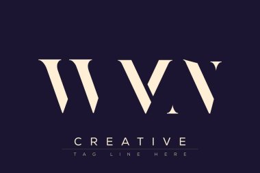 WMN soyut harf logosu tasarımı. Bu logo üç soyut harf tarafından tasarlanmıştır..