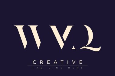 WMQ soyut harf logosu tasarımı. Bu logo üç soyut harf tarafından tasarlanmıştır..