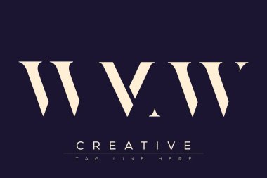 WMW soyut harf logosu tasarımı. Bu logo üç soyut harf tarafından tasarlanmıştır..
