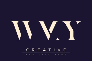 WMY soyut harf logosu tasarımı. Bu logo üç soyut harf tarafından tasarlanmıştır..