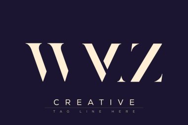 WMZ soyut harf logosu tasarımı. Bu logo üç soyut harf tarafından tasarlanmıştır..