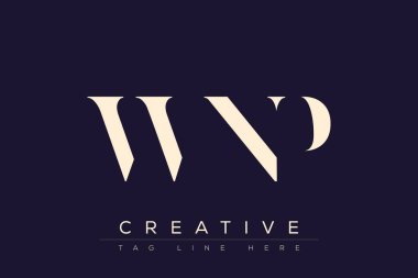 WNP soyut harf logosu tasarımı. Bu logo üç soyut harf tarafından tasarlanmıştır..