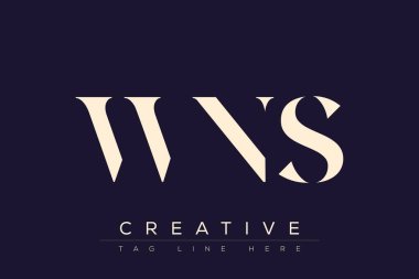 WNS soyut harf logosu tasarımı. Bu logo üç soyut harf tarafından tasarlanmıştır..