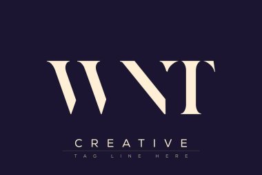 WNT soyut harf logosu tasarımı. Bu logo üç soyut harf tarafından tasarlanmıştır..