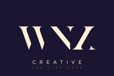 WNX soyut harf logosu tasarımı. Bu logo üç soyut harf tarafından tasarlanmıştır..