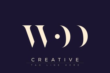 WOD soyut harf logosu tasarımı. Bu logo üç soyut harf tarafından tasarlanmıştır..